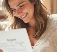 vrouw leest een factuur